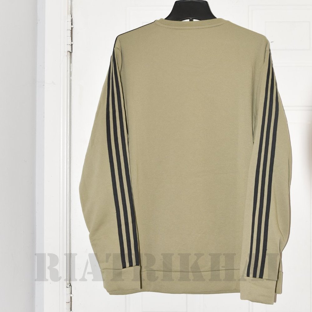 GREEN  NWT Men Crewneck Sweater Sweatshirt Adidas - Picture 7 of 9
